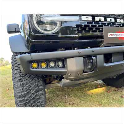 Voswitch B800 LED Fog Light Kit Compatible with Ford Bronco 2021+ with Modular Steel Bumper