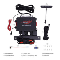 Voswitch JL500 Switch Panel Power Distribution System for Jeep Wrangler JL (2018+) & Gladiator JT (2020+) – 100A Total Output, Factory Look & Clean Design, Plug & Play Installation, Waterproof Power Module