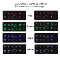 UV120 Universal 12 Gang Programmable Switch Panel for Truck / UTV / Side by Side / Boat