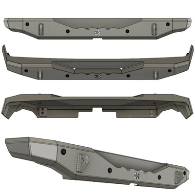 Gauntlet Series Rear Bumper for Jeep JL Wrangler (2018+)