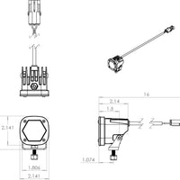 Baja Designs S1 Black LED Auxiliary Light Pod Pair (SPOT)