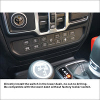 Voswitch JL120 Lower Dash Switch Panel for Jeep Wrangler JL 2018-current and Gladiator 2020-current…