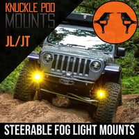 Jeep JL / JT Steerable Knuckle Pod Light Mounts