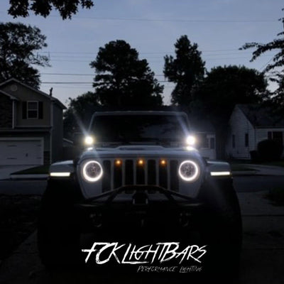 1997-2006 Jeep TJ 20-inch Dual Row Led Hood Mounts