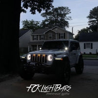 1997-2006 Jeep TJ 20-inch Dual Row Led Hood Mounts